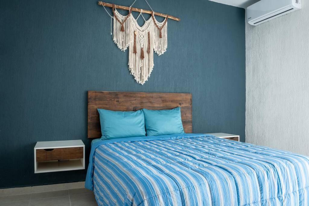 Апартаменты Depto 2 Rec. Con Vista A La Piscina En C. Privada Плая-дель-Кармен Экстерьер фото