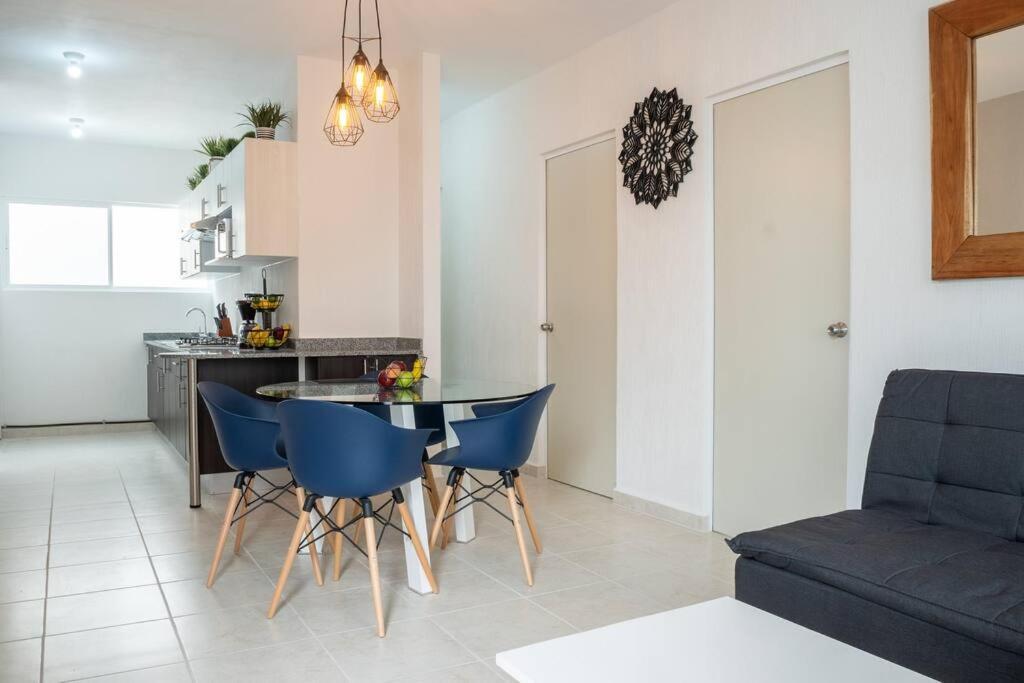 Апартаменты Depto 2 Rec. Con Vista A La Piscina En C. Privada Плая-дель-Кармен Экстерьер фото