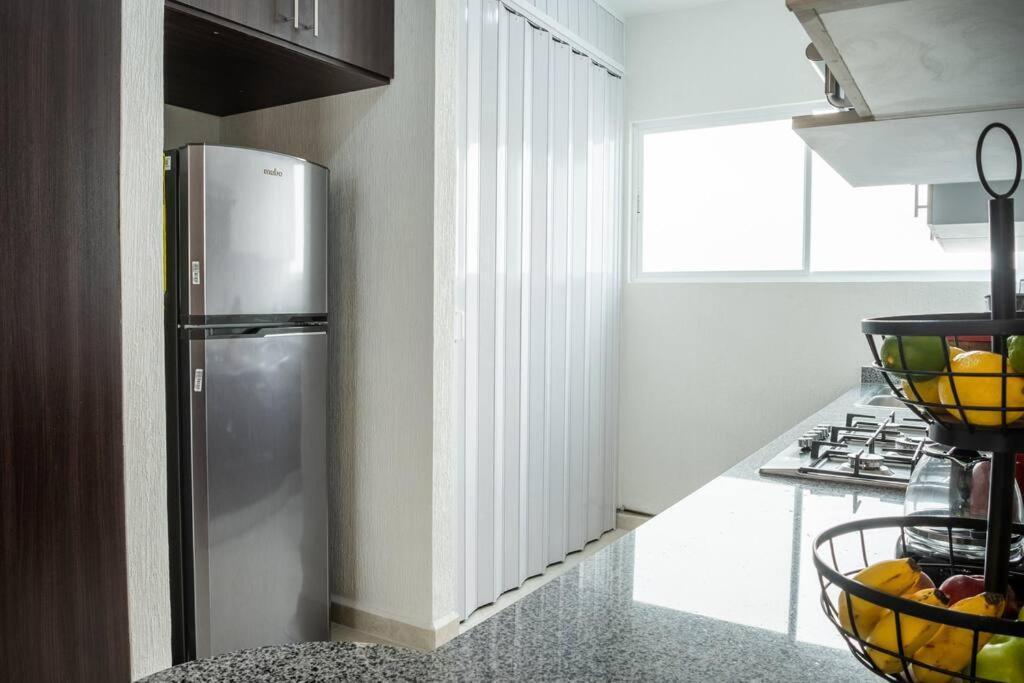 Апартаменты Depto 2 Rec. Con Vista A La Piscina En C. Privada Плая-дель-Кармен Экстерьер фото